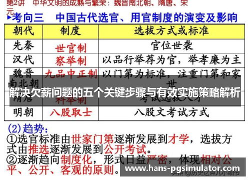 解决欠薪问题的五个关键步骤与有效实施策略解析